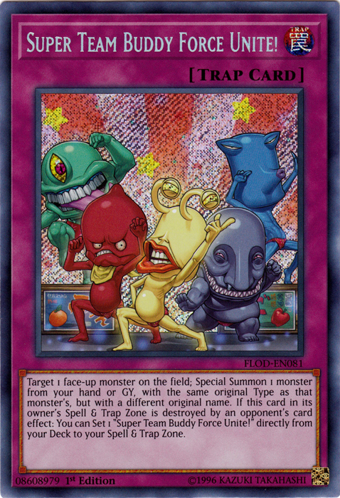 Super Team Buddy Force Unite! [FLOD-EN081] Secret Rare | Jomio and Rueliete's Cards and Comics