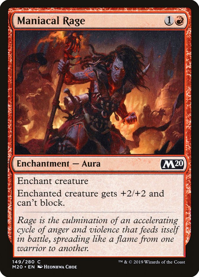 Maniacal Rage [Core Set 2020] | Jomio and Rueliete's Cards and Comics