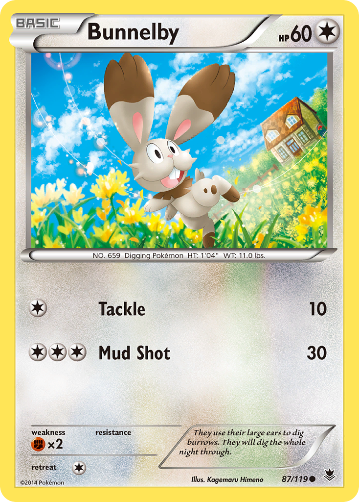 Bunnelby (87/119) [XY: Phantom Forces] | Jomio and Rueliete's Cards and Comics