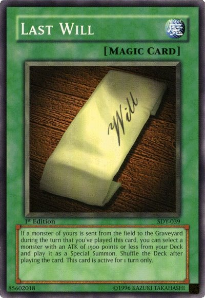 Last Will [SDY-039] Common | Jomio and Rueliete's Cards and Comics