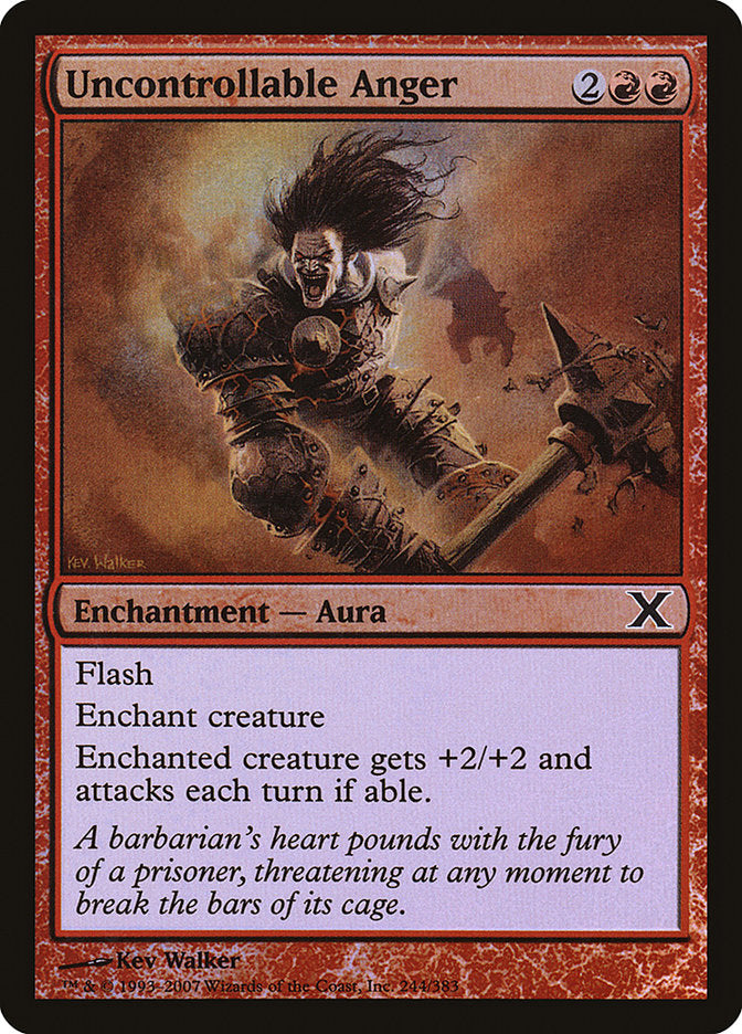Uncontrollable Anger (Premium Foil) [Tenth Edition] | Jomio and Rueliete's Cards and Comics