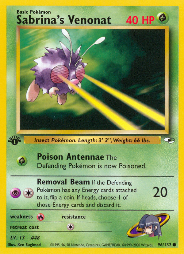 Sabrina's Venonat (96/132) [Gym Heroes 1st Edition] | Jomio and Rueliete's Cards and Comics