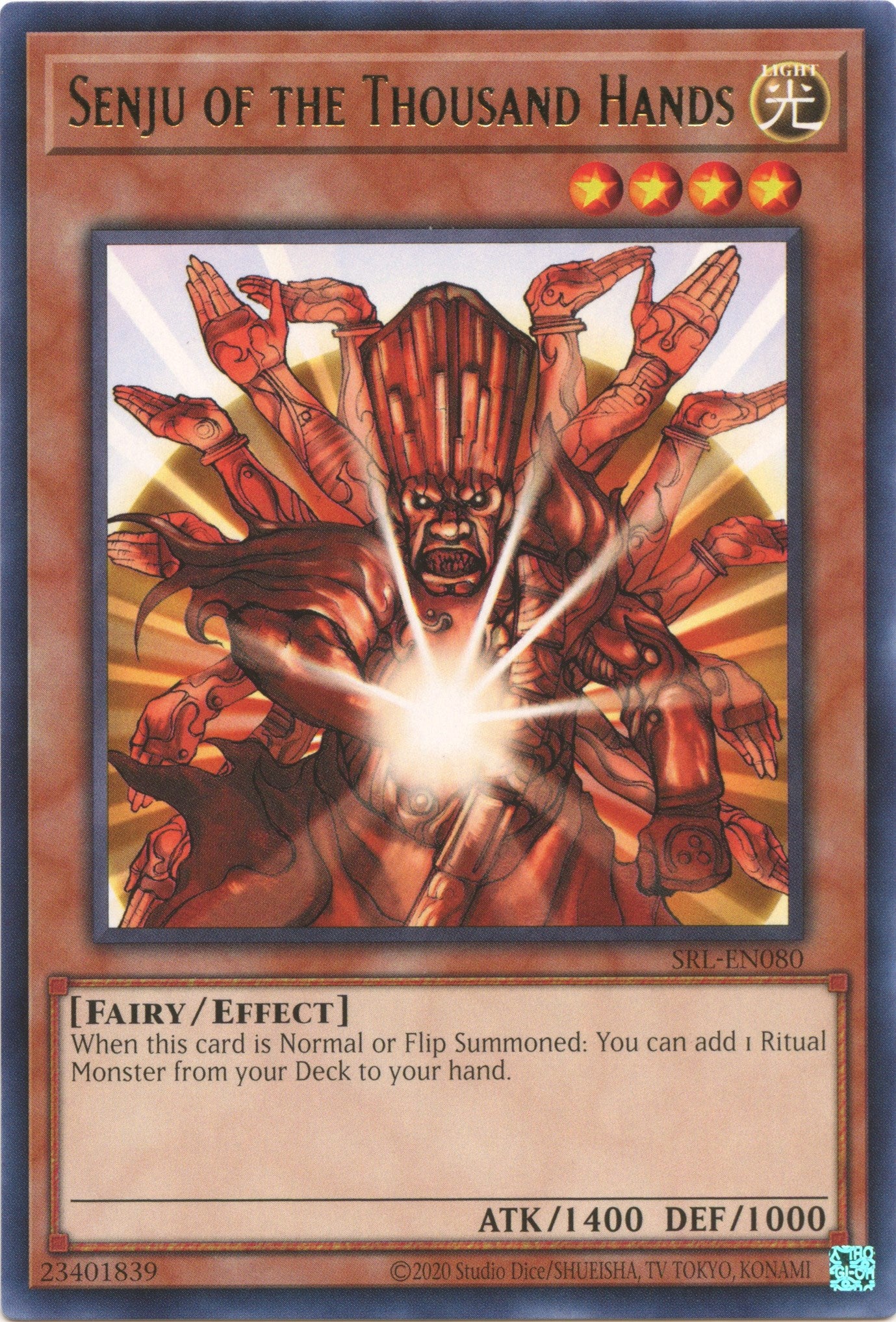 Senju of the Thousand Hands (25th Anniversary) [SRL-EN080] Rare | Jomio and Rueliete's Cards and Comics