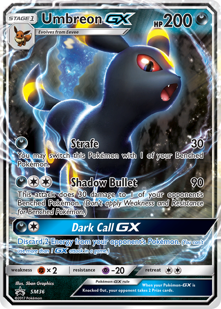 Umbreon GX (SM36) [Sun & Moon: Black Star Promos] | Jomio and Rueliete's Cards and Comics