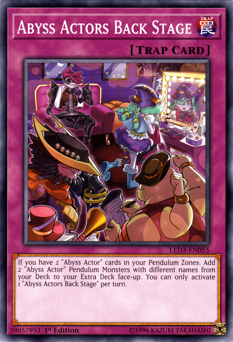 Abyss Actors Back Stage [LED3-EN055] Common | Jomio and Rueliete's Cards and Comics