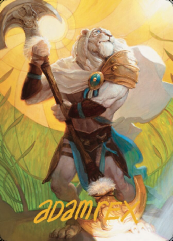 Ajani, Sleeper Agent Art Card (Gold-Stamped Signature) [Dominaria United Art Series] | Jomio and Rueliete's Cards and Comics