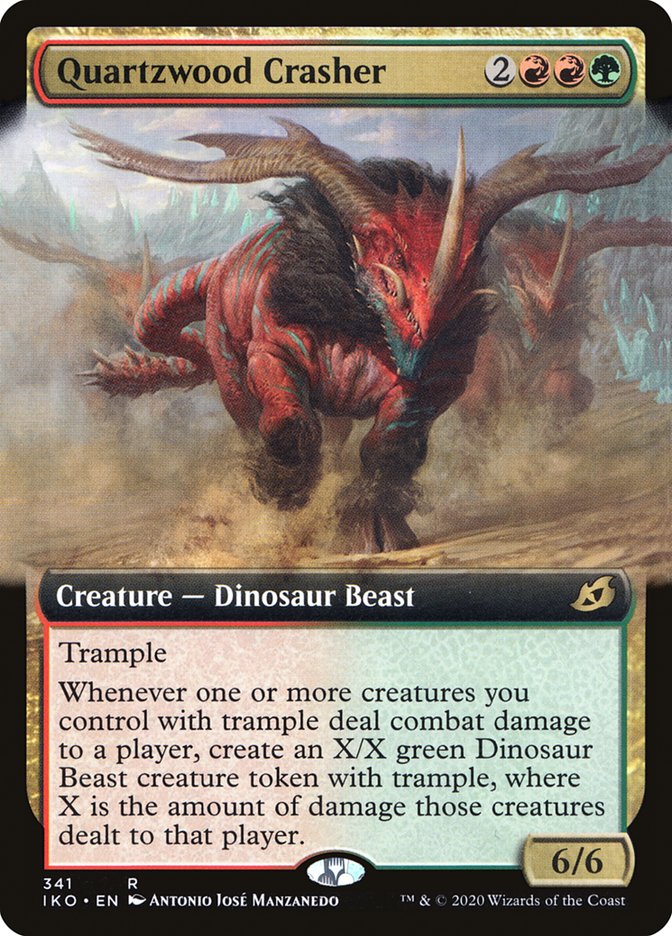 Quartzwood Crasher (Extended Art) [Ikoria: Lair of Behemoths] | Jomio and Rueliete's Cards and Comics