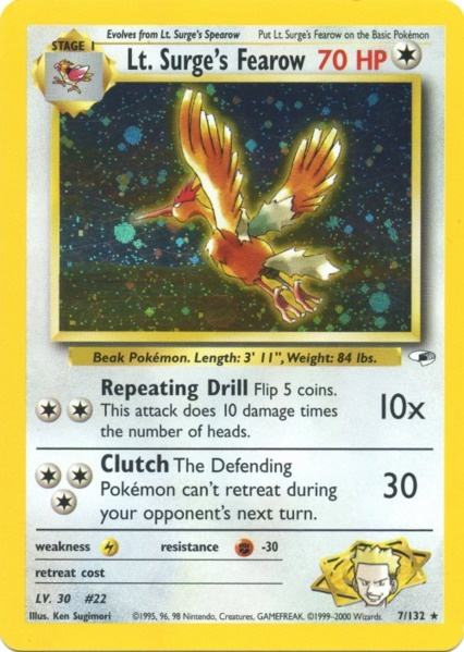Lt. Surge's Fearow (7/132) [Gym Heroes Unlimited] | Jomio and Rueliete's Cards and Comics