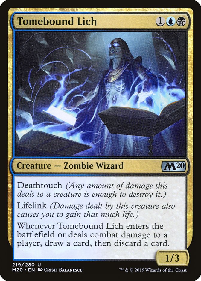 Tomebound Lich [Core Set 2020] | Jomio and Rueliete's Cards and Comics