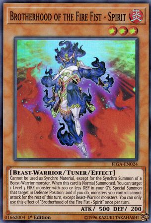 Brotherhood of the Fire Fist - Spirit [FIGA-EN024] Super Rare | Jomio and Rueliete's Cards and Comics
