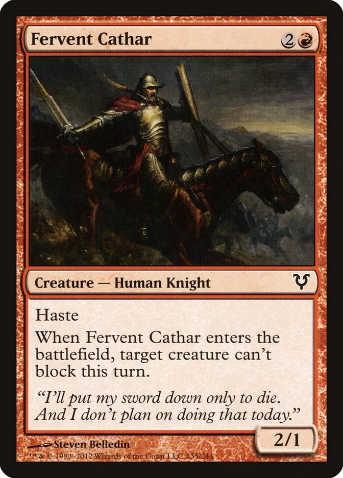 Fervent Cathar [Avacyn Restored] | Jomio and Rueliete's Cards and Comics