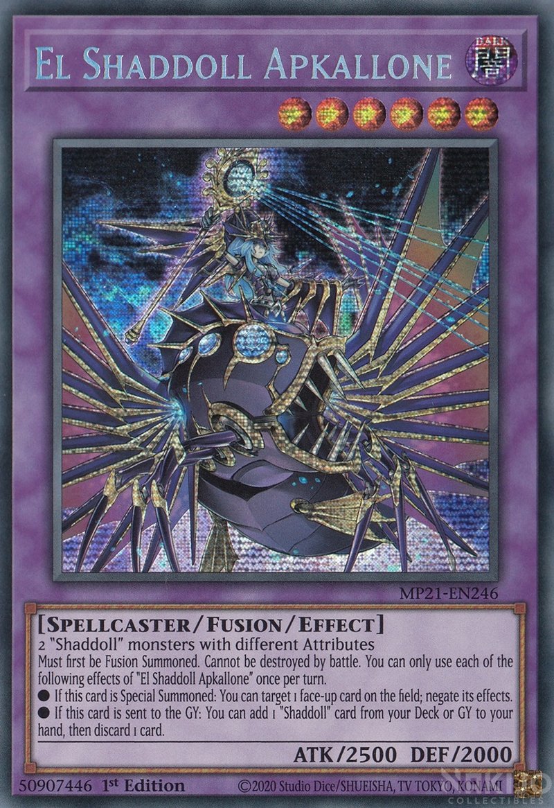 El Shaddoll Apkallone [MP21-EN246] Prismatic Secret Rare | Jomio and Rueliete's Cards and Comics