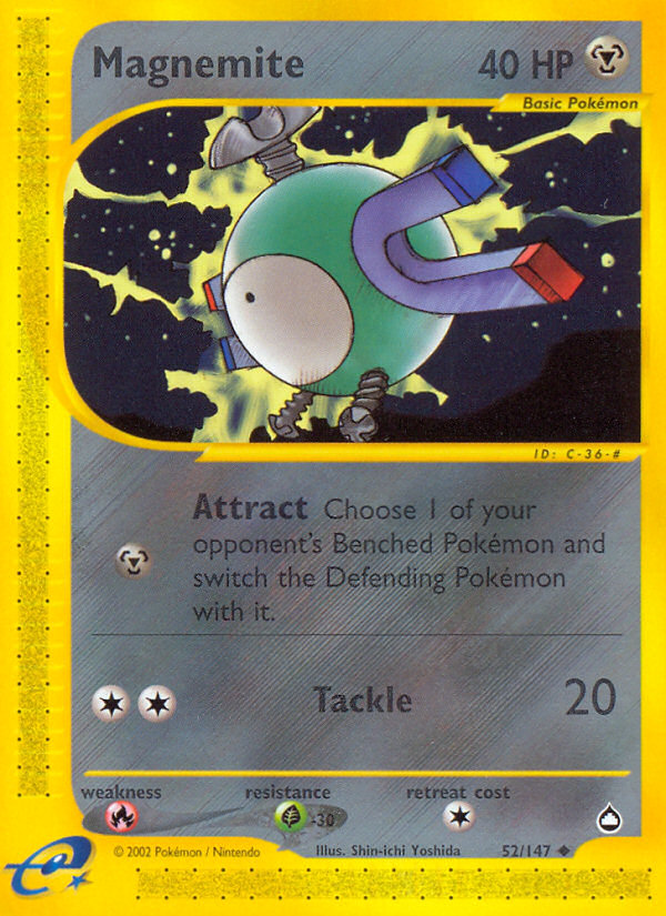 Magnemite (52/147) [Aquapolis] | Jomio and Rueliete's Cards and Comics