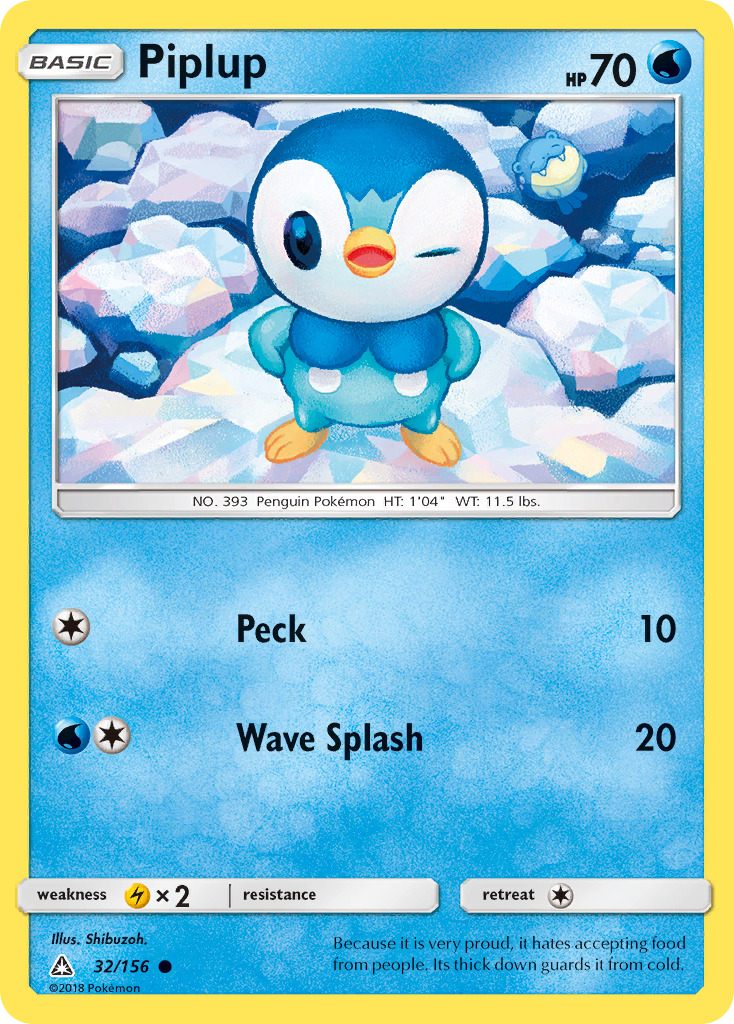 Piplup (32/156) [Sun & Moon: Ultra Prism] | Jomio and Rueliete's Cards and Comics
