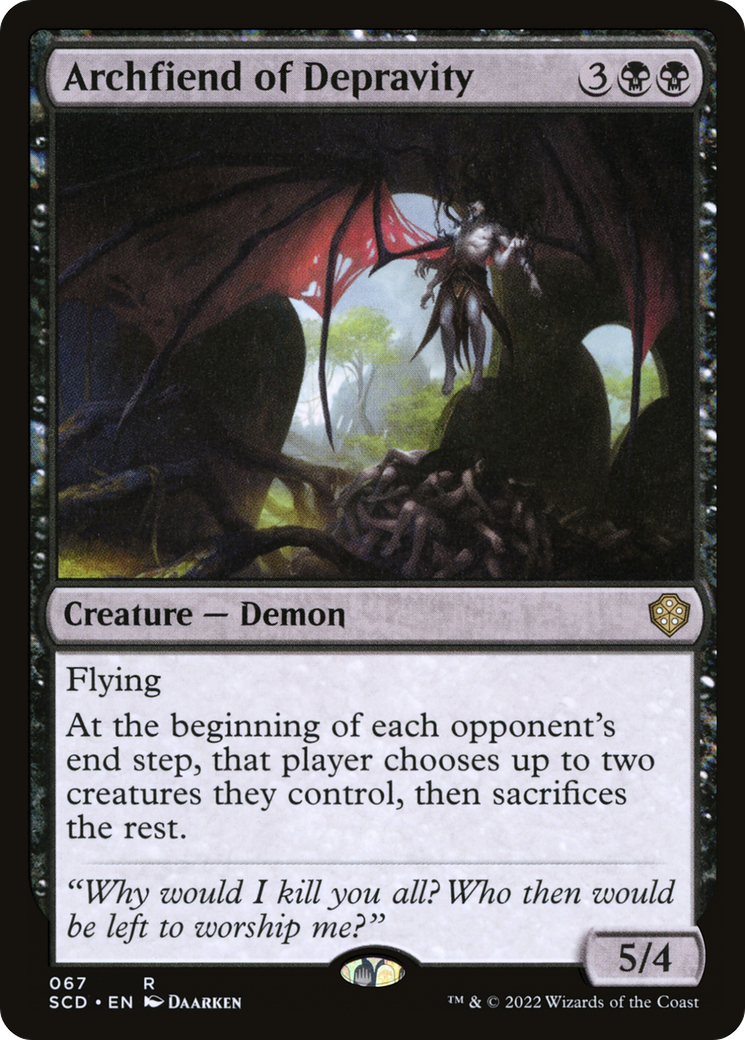 Archfiend of Depravity [Starter Commander Decks] | Jomio and Rueliete's Cards and Comics