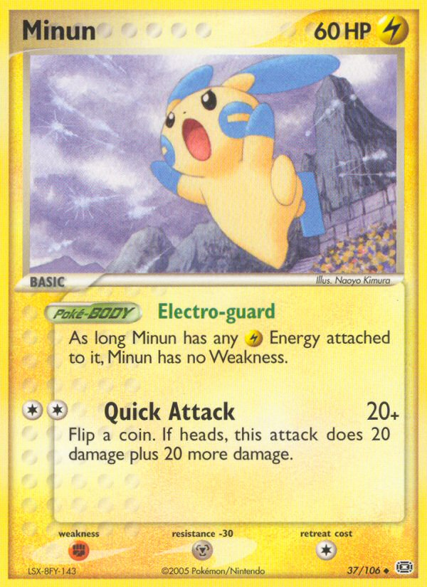 Minun (37/106) [EX: Emerald] | Jomio and Rueliete's Cards and Comics