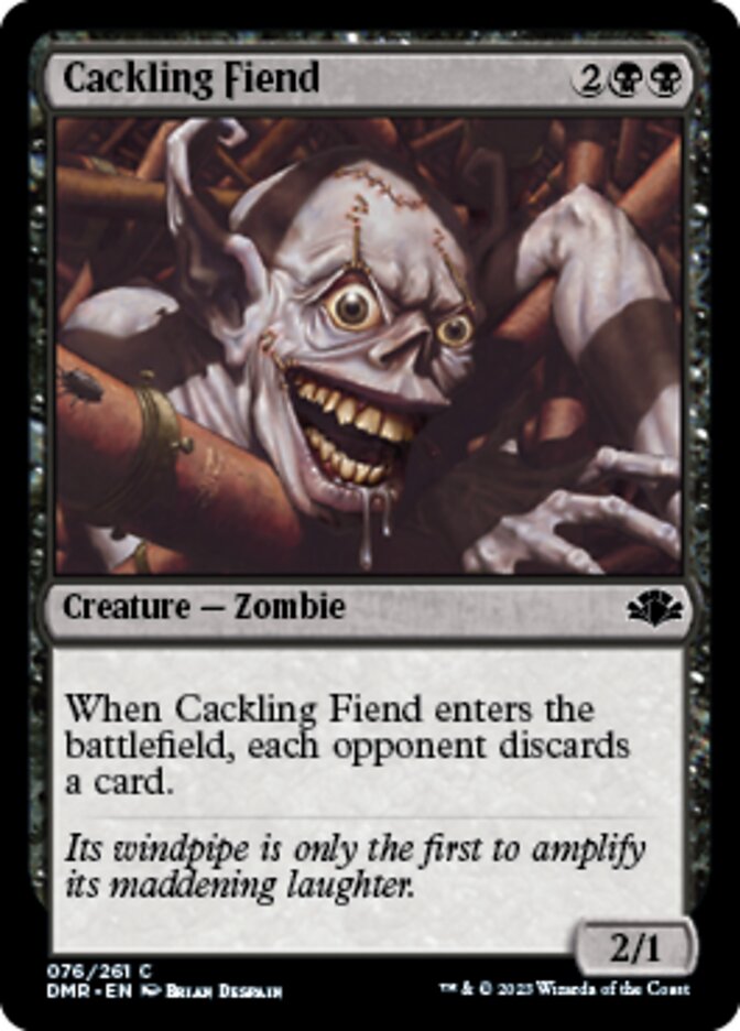 Cackling Fiend [Dominaria Remastered] | Jomio and Rueliete's Cards and Comics