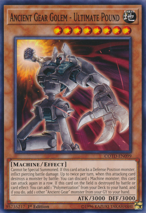 Ancient Gear Golem - Ultimate Pound [COTD-EN099] Common | Jomio and Rueliete's Cards and Comics
