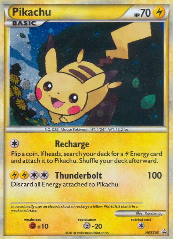 Pikachu (HGSS03) [HeartGold & SoulSilver: Black Star Promos] | Jomio and Rueliete's Cards and Comics