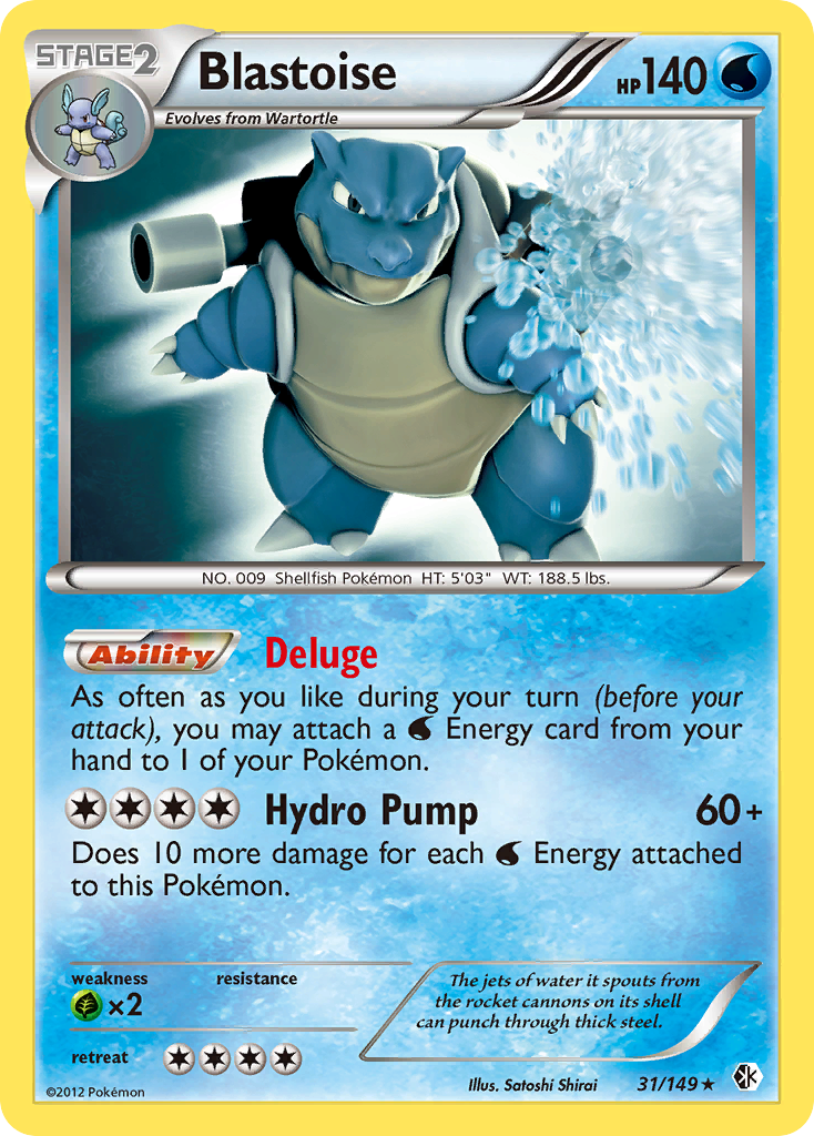 Blastoise (31/149) [Black & White: Boundaries Crossed] | Jomio and Rueliete's Cards and Comics