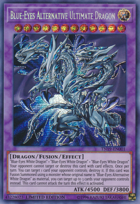 Blue-Eyes Alternative Ultimate Dragon [TN19-EN001] Prismatic Secret Rare | Jomio and Rueliete's Cards and Comics
