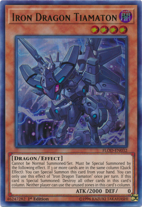 Iron Dragon Tiamaton [FLOD-EN032] Ultra Rare | Jomio and Rueliete's Cards and Comics