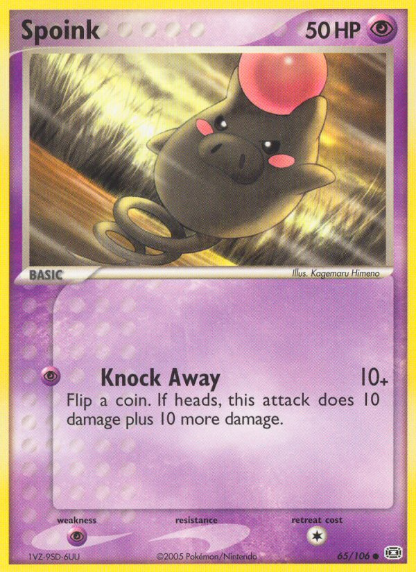 Spoink (65/106) [EX: Emerald] | Jomio and Rueliete's Cards and Comics
