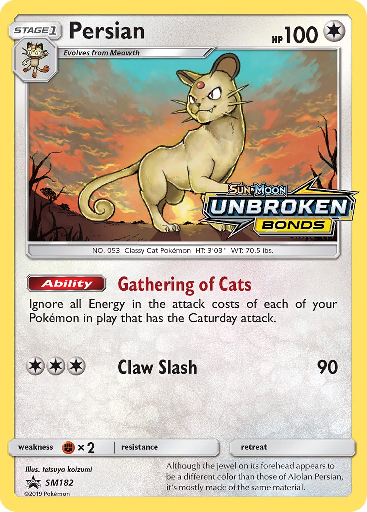 Persian (SM182) [Sun & Moon: Black Star Promos] | Jomio and Rueliete's Cards and Comics