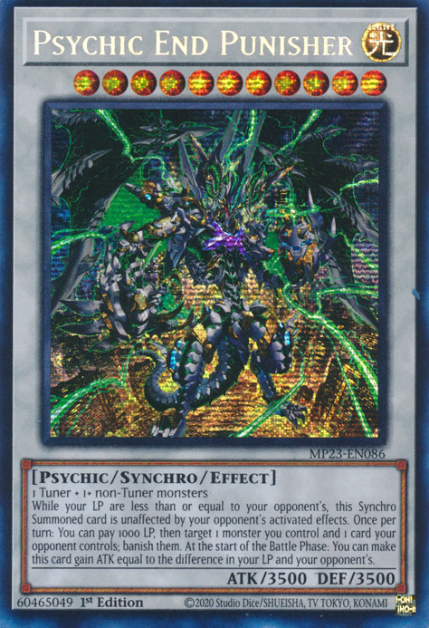 Psychic End Punisher [MP23-EN086] Prismatic Secret Rare | Jomio and Rueliete's Cards and Comics