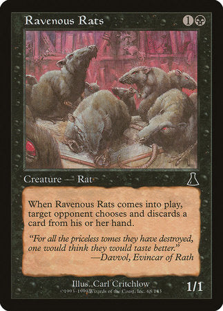 Ravenous Rats [Urza's Destiny] | Jomio and Rueliete's Cards and Comics