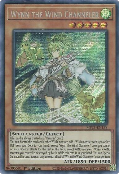 Wynn the Wind Channeler [MP21-EN158] Prismatic Secret Rare | Jomio and Rueliete's Cards and Comics