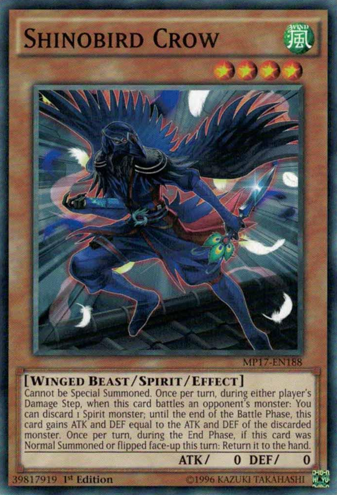Shinobird Crow [MP17-EN188] Common | Jomio and Rueliete's Cards and Comics