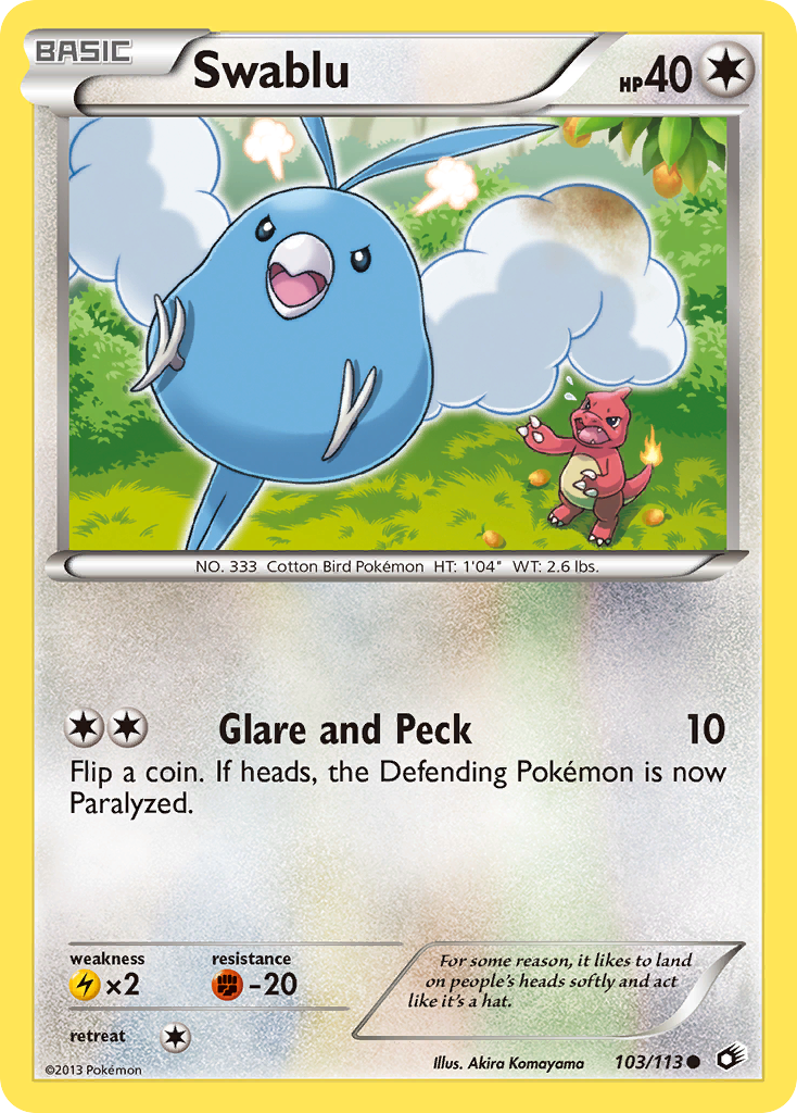 Swablu (103/113) [Black & White: Legendary Treasures] | Jomio and Rueliete's Cards and Comics