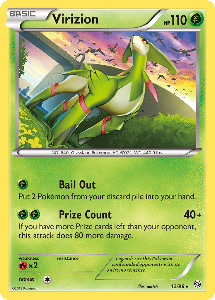 Virizion (12/98) [XY: Ancient Origins] | Jomio and Rueliete's Cards and Comics