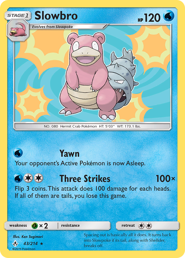 Slowbro (43/214) [Sun & Moon: Unbroken Bonds] | Jomio and Rueliete's Cards and Comics