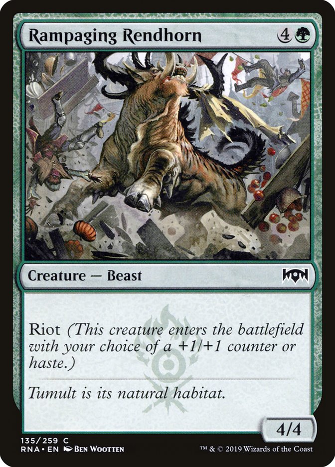 Rampaging Rendhorn [Ravnica Allegiance] | Jomio and Rueliete's Cards and Comics