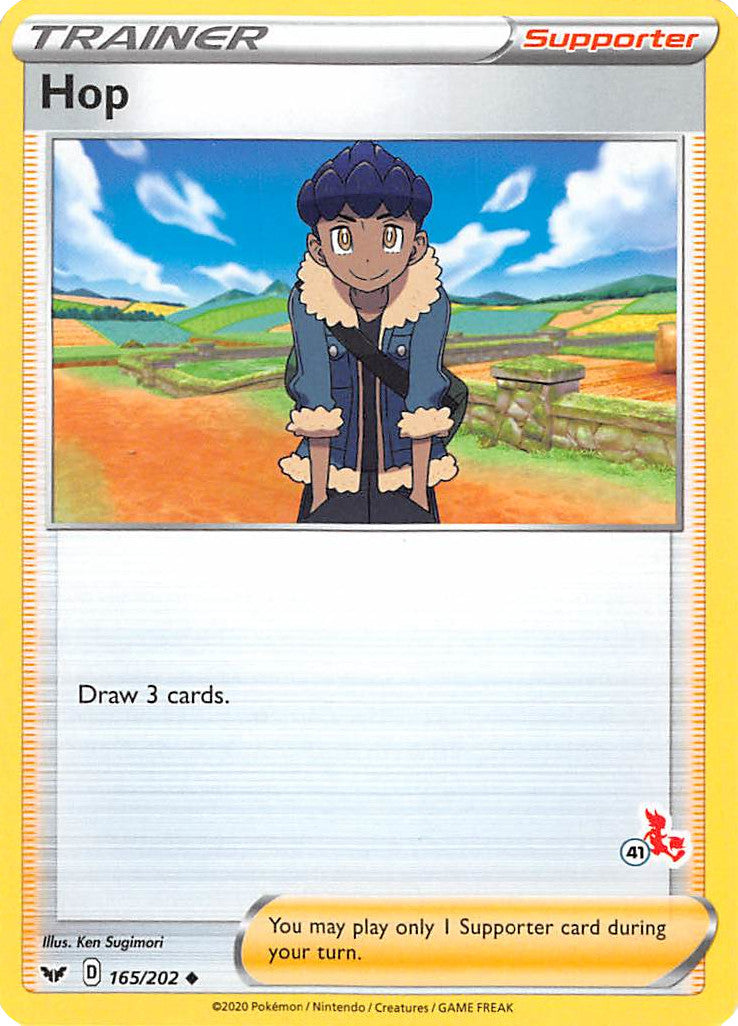 Hop (165/202) (Cinderace Stamp #41) [Battle Academy 2022] | Jomio and Rueliete's Cards and Comics