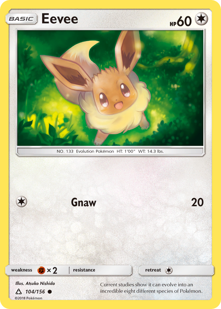 Eevee (104/156) [Sun & Moon: Ultra Prism] | Jomio and Rueliete's Cards and Comics