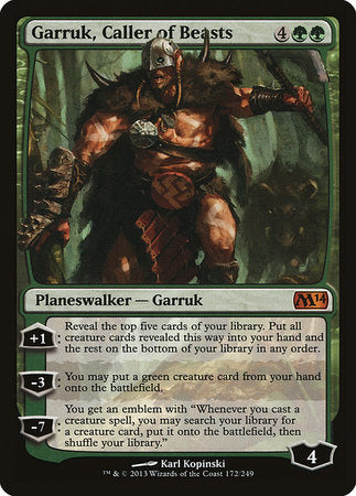 Garruk, Caller of Beasts [Magic 2014] | Jomio and Rueliete's Cards and Comics
