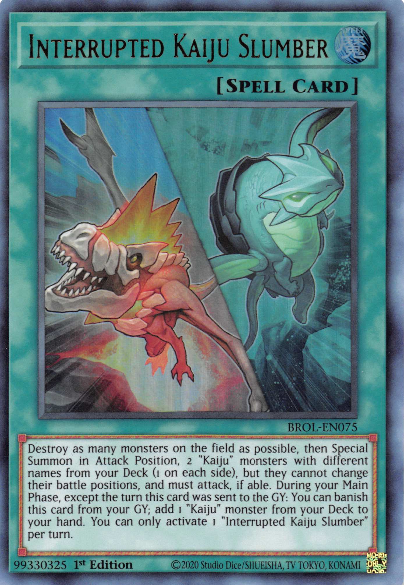 Interrupted Kaiju Slumber [BROL-EN075] Ultra Rare | Jomio and Rueliete's Cards and Comics