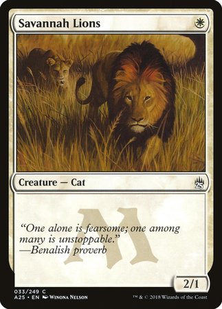 Savannah Lions [Masters 25] | Jomio and Rueliete's Cards and Comics