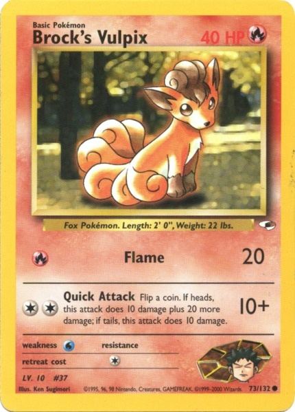 Brock's Vulpix (73/132) [Gym Heroes Unlimited] | Jomio and Rueliete's Cards and Comics