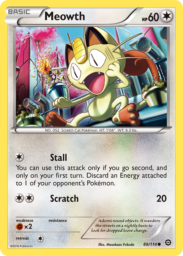 Meowth (88/114) [XY: Steam Siege] | Jomio and Rueliete's Cards and Comics