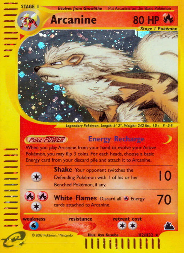 Arcanine (H2/H32) [Skyridge] | Jomio and Rueliete's Cards and Comics