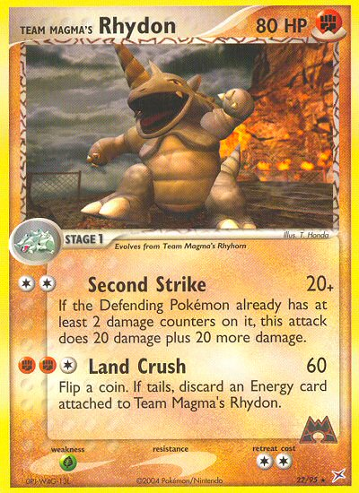 Team Magma's Rhydon (22/95) [EX: Team Magma vs Team Aqua] | Jomio and Rueliete's Cards and Comics
