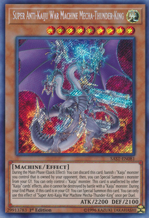 Super Anti-Kaiju War Machine Mecha-Thunder-King [SAST-EN081] Secret Rare | Jomio and Rueliete's Cards and Comics