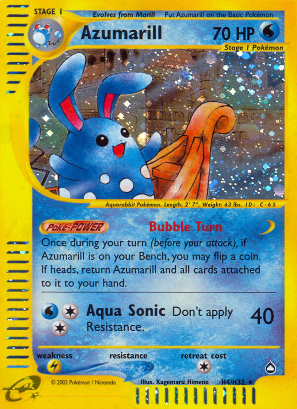 Azumarill (H4/H32) [Aquapolis] | Jomio and Rueliete's Cards and Comics