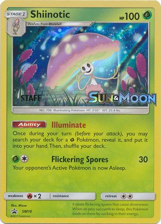 Shiinotic (SM10) (Staff Prerelease Promo) [Sun & Moon: Black Star Promos] | Jomio and Rueliete's Cards and Comics