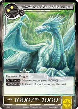 Snowwhite, the White Scale Dragon (1-020) [The Dawn of Valhalla] | Jomio and Rueliete's Cards and Comics