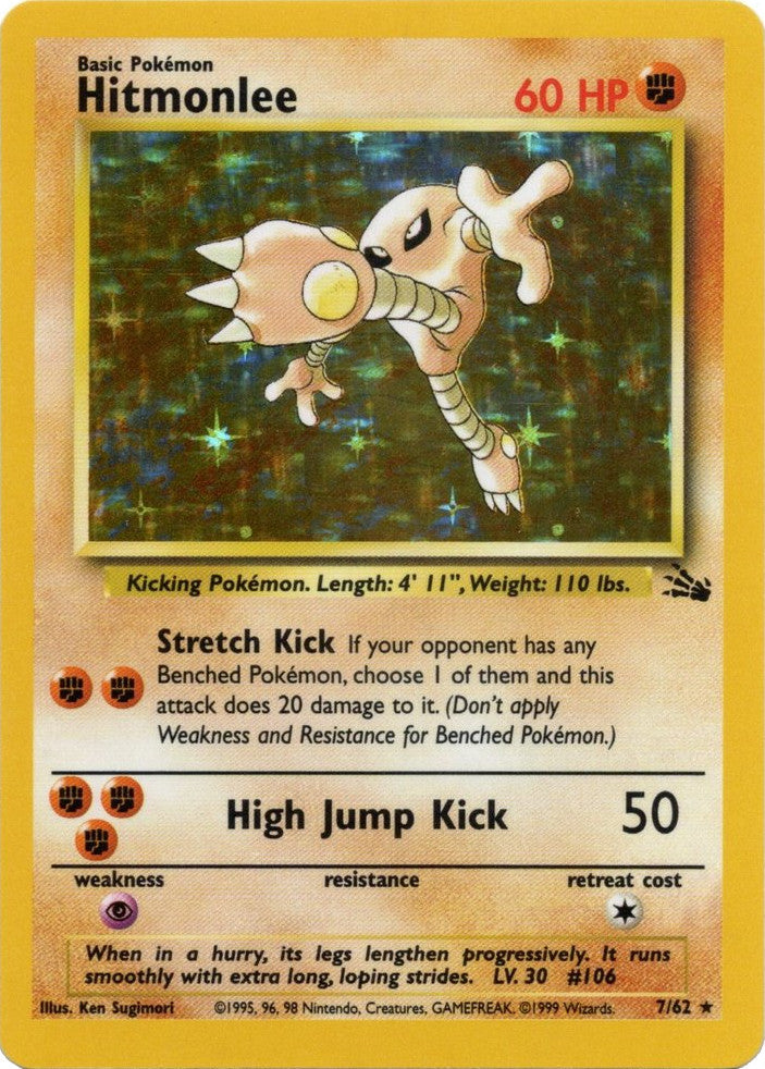 Hitmonlee (7/62) [Fossil Unlimited] | Jomio and Rueliete's Cards and Comics